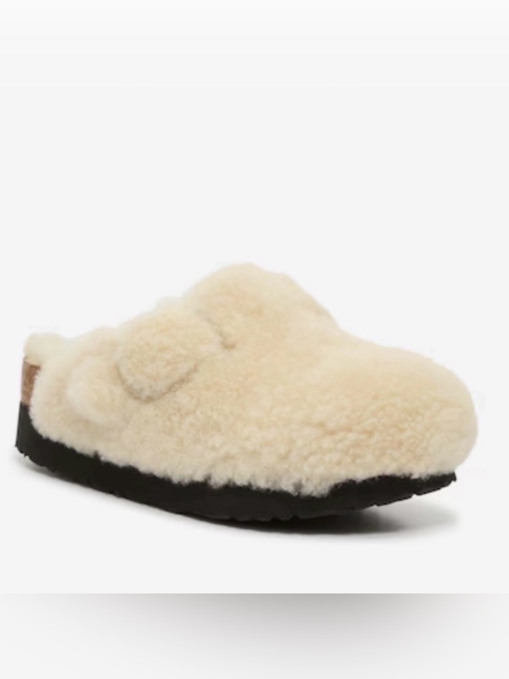 NWT Birkenstock Papillio Shearling Big Buckle Platform Clogs Size 39